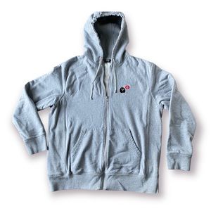 VNTY D'AG by BEN G gray full zip embroidered heather gray heavyweight ho…